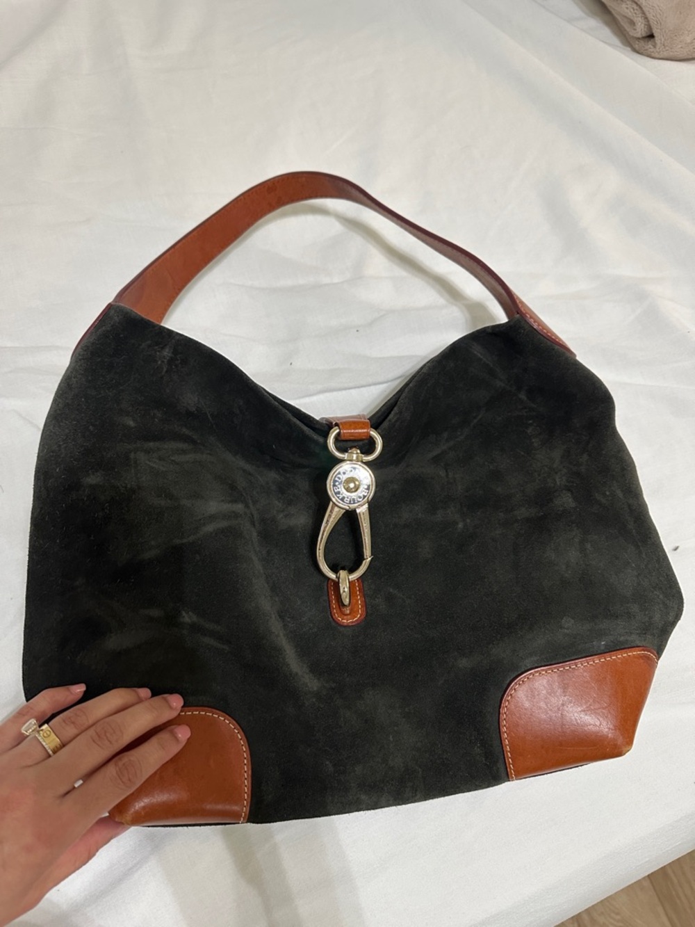 Dooney and Bourke green Leather Shoulder Bag